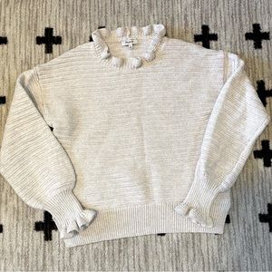 Madewell Ruffle Neck Sweater- Medium
